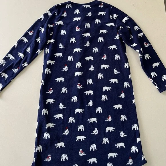 Lands End Soft and Plush Fleece Nightgown - 12 A - Picture 4 of 7